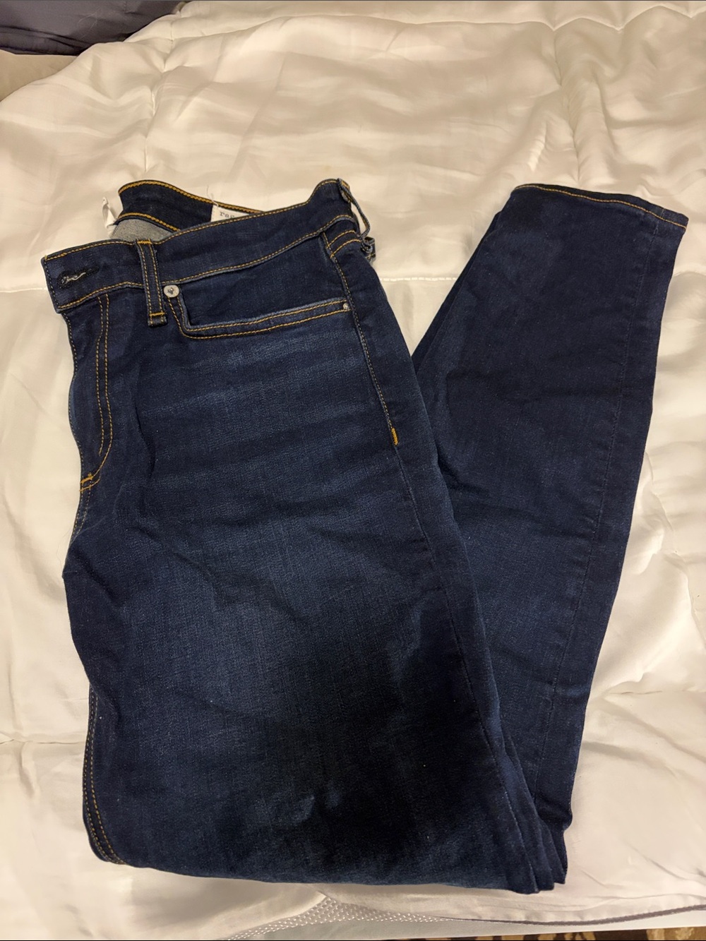 Rag & Bone Cate Dark Wash Slim Jeans - Indigo Blue - 28